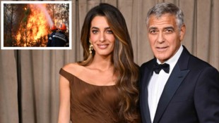 Drama in Südfrankreich: George und Amal Clooney mussten wegen der  verheerenden Waldbrände ...