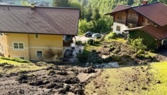 In Großarl war die Feuerwehr bei dem Murenabgang gefordert.