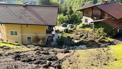 In Großarl war die Feuerwehr bei dem Murenabgang gefordert.
