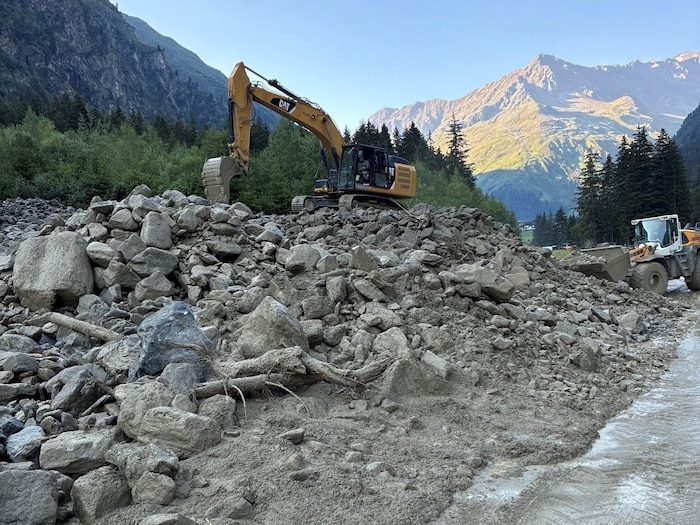 Mudslides also occurred in the Pitztal valley.
