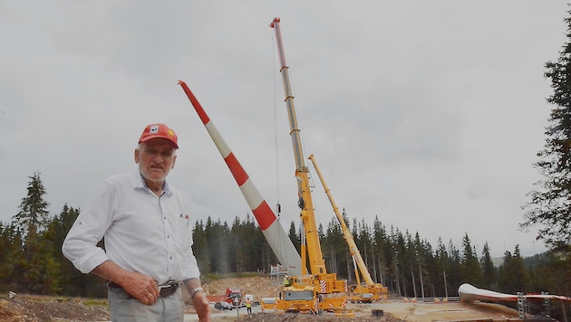Energiepionier Franz Dorner hat das Projekt Windpark Bärofen von Anfang an begleitet