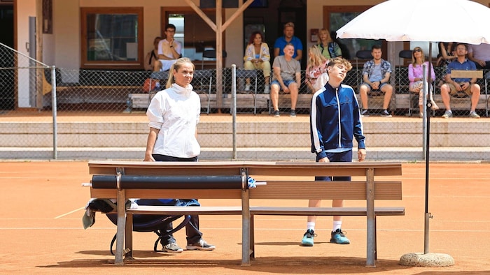 Auch für die Tennisclubmitglieder Maria Hager und ihren Sohn Killian hieß es „Action“.