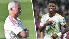 Jose Mourinho (links) hat bezüglich Vinincius Junior eine Entscheidung getroffen. 
