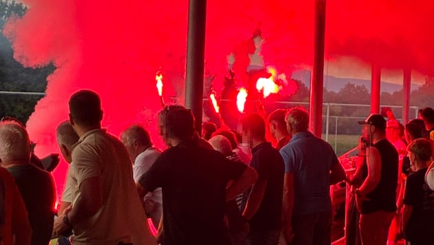Die bengalischen Feuer waren Auslöser für die Auseinandersetzung.