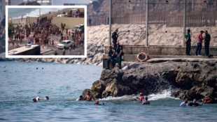 In den vergangenen Tagen sind mehr als 1500 Menschen über den Seeweg nach Ceuta gekommen.