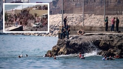 In den vergangenen Tagen sind mehr als 1500 Menschen über den Seeweg nach Ceuta gekommen.