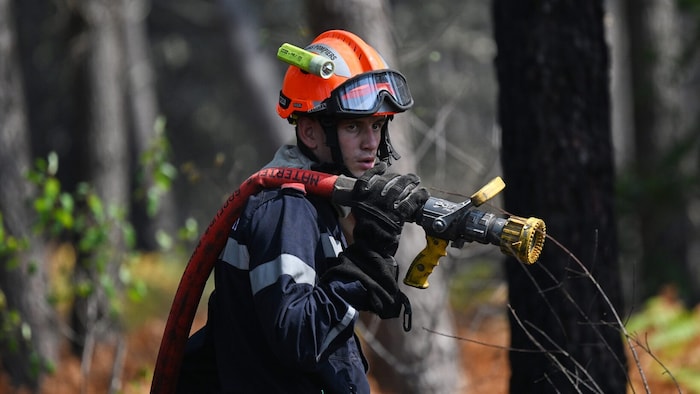 Feuerwehrmann im Südwesten Frankreichs
