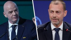 FIFA-Boss Gianni Infantino und UEFA-Boss Aleksander Ceferin