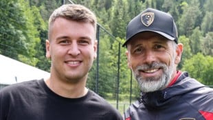 Valentino Jovic (li.) mit Marco Rose. 