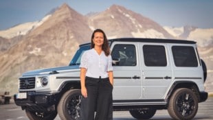 Agnieszka Kühn ist die Chefin von Mercedes-Benz Österreich. Hier am Bild mit einem elektrischen ...
