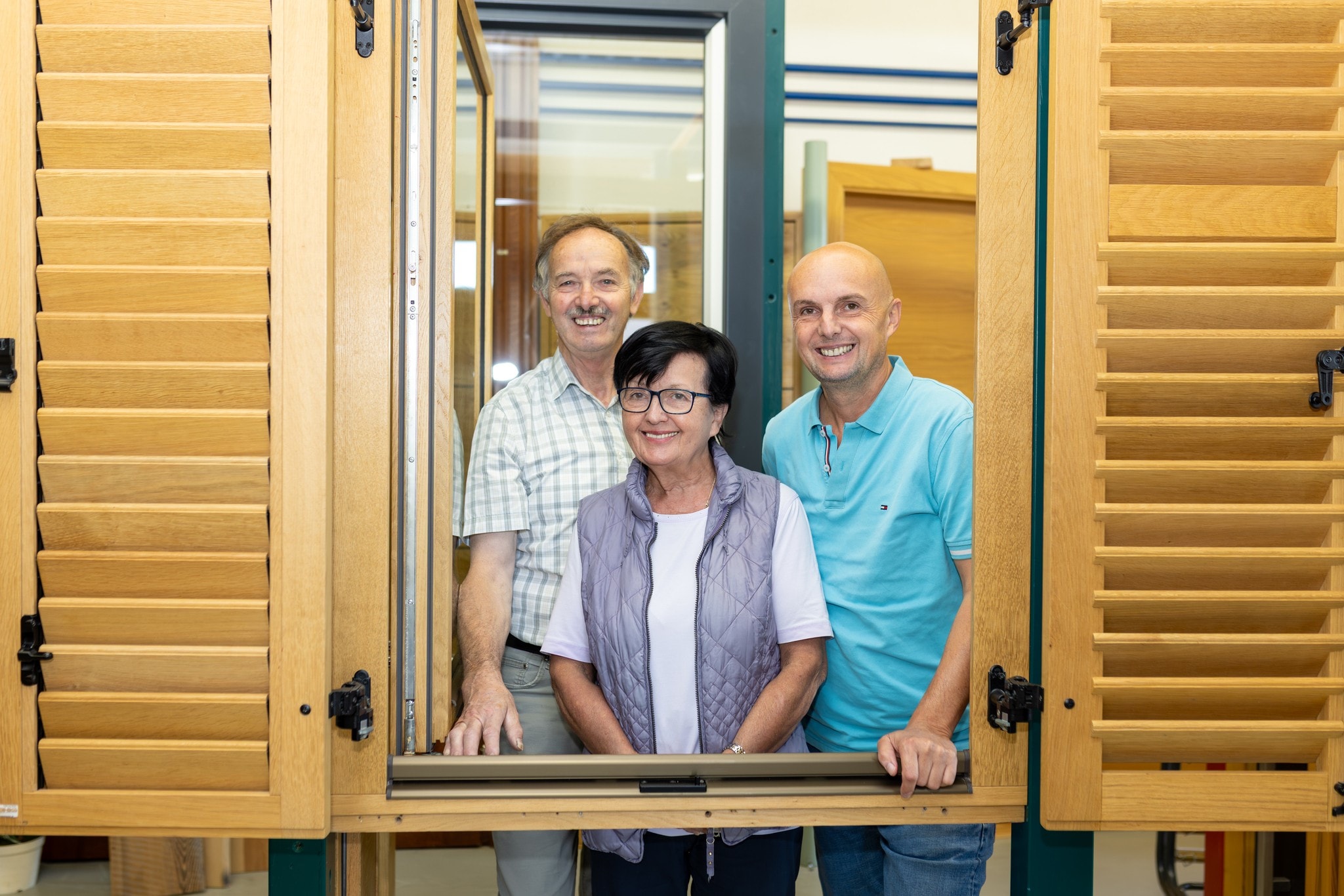 Familie Lobnig. Valentin mit Annemarie & Sohn Günther, ebenfalls Meister.