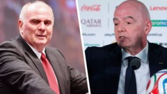 Uli Hoeneß (links) hat eine klare Meinung zu den WM-Ausverkaufsplänen von Gianni Infantino! 