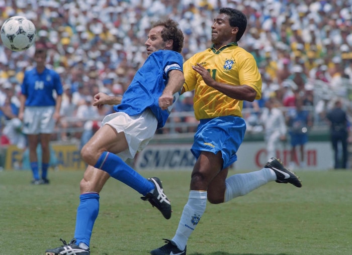 Franco Baresi in the national team jersey.
