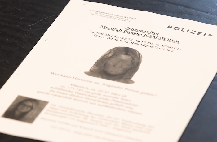 So sah im Jahre 2005 der Zeugenaufruf der Polizei aus. Es wurde nach einem Mann mit längeren ...