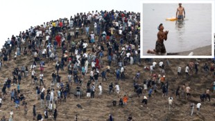 Fast 60.000 Migranten haben binnen 24 Stunden die spanische Exklave Ceuta überrannt und bei den ...