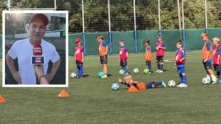 Andi Herzog hielt eine exklusive Trainingseinheit mit den Kleinen vom ASV Hietzing ab