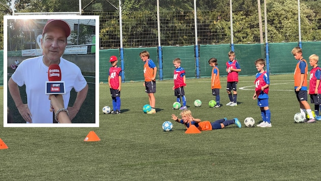 Andi Herzog hielt eine exklusive Trainingseinheit mit den Kleinen vom ASV Hietzing ab