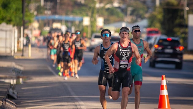 Philip Pertl (im Bild vorne) und Bruder Lukas starten in Rio de Janeiro.