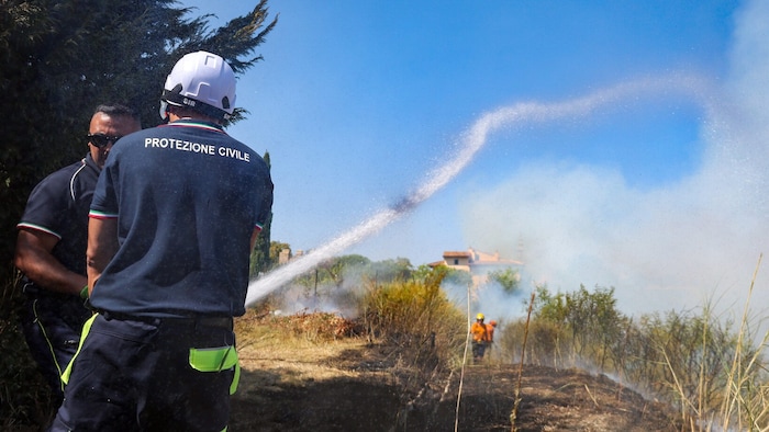 Feuerwehrleute in Rom