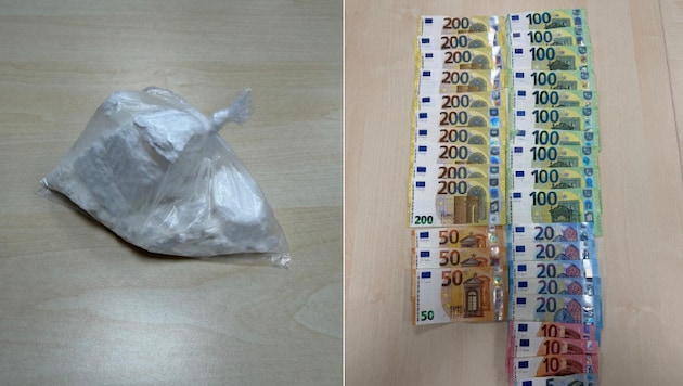 Die Polizei fand erst eine große Menge Bargeld, dann Kokain bei dem verdächtigen Duo.
