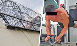 Manuel M., 2024, beim Training für seinen Job bei der Cobra. Seit Beginn des Jahres sitzt er in ...