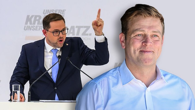Hiegelsbergers erhobener Zeigefinger gilt Stefan Kaineder (re.).