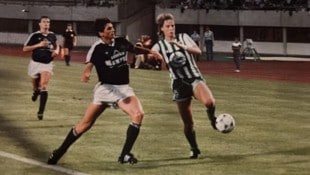 Jan Age Fjörtoft (re.) lieferte für Rapid von 1989 bis 1993 in 128 Spielen 67 Treffer.