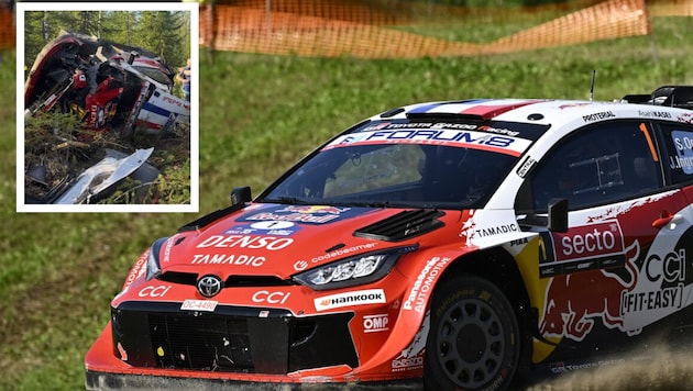Sebastien Ogier ist nach einem heftigen Crash im Spital gelandet.