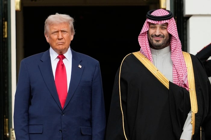 US-Präsident Donald Trump und Saudi-Arabiens Kronprinz Mohammed bin Salman haben am Samstag ...