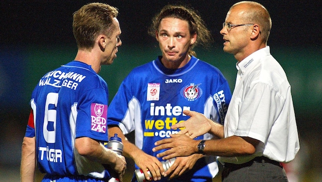 Peter Stöger, Markus Aigner und Heli Kraft waren einst beim SC Interwetten engagiert.