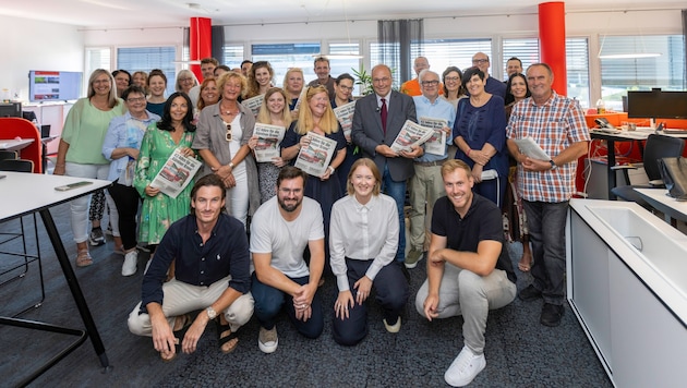Die Teams von „Krone“ und Mediaprint verabschiedeten sich von ihrem langjährigen Chefredakteur.