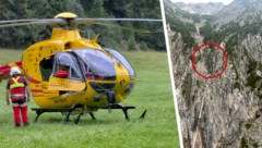Mit dem Notarzthubschrauber Heli 4 wurden die Urlauber aus dem gefährlichen Gelände geborgen.