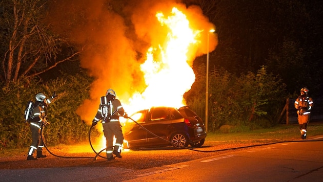 Das Auto brannte lichterloh