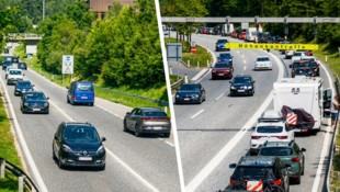 Klassischer Hotspot: die B179 Fernpassstraße. Blockabfertigung gab es vor dem Lermooser Tunnel.