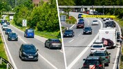 Klassischer Hotspot: die B179 Fernpassstraße. Blockabfertigung gab es vor dem Lermooser Tunnel.