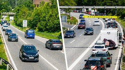 Klassischer Hotspot: die B179 Fernpassstraße. Blockabfertigung gab es vor dem Lermooser Tunnel.