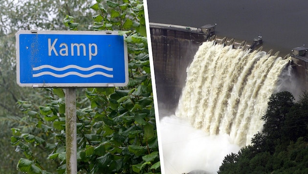 Solche Wassermassen stürzen freilich derzeit nicht aus dem Stausee in den Kamp. Aber es wird ...