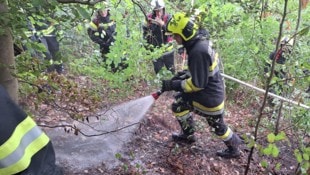 Am Guglzipf in Berndorf konnte nach 45 Minuten „Brand Aus“ gegeben werden. Die Stelle wurde ...