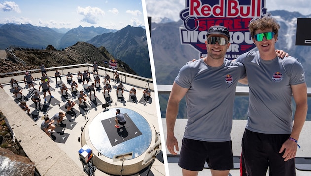 Das Training fand vor einer atemberaubenden Kulisse statt (links). Sascha Huber durfte auch ...