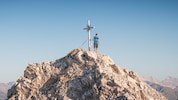 Am Gipfel der Hohen Fürleg (2570 m) am Ende der Halltalkette