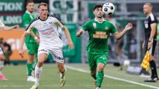 Benni Böckle (l.) machte gegen Rapid keine schlechte Figur.