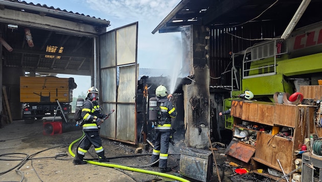 Die Freiwillige Feuerwehr Pertlstein konnte den Brand löschen.