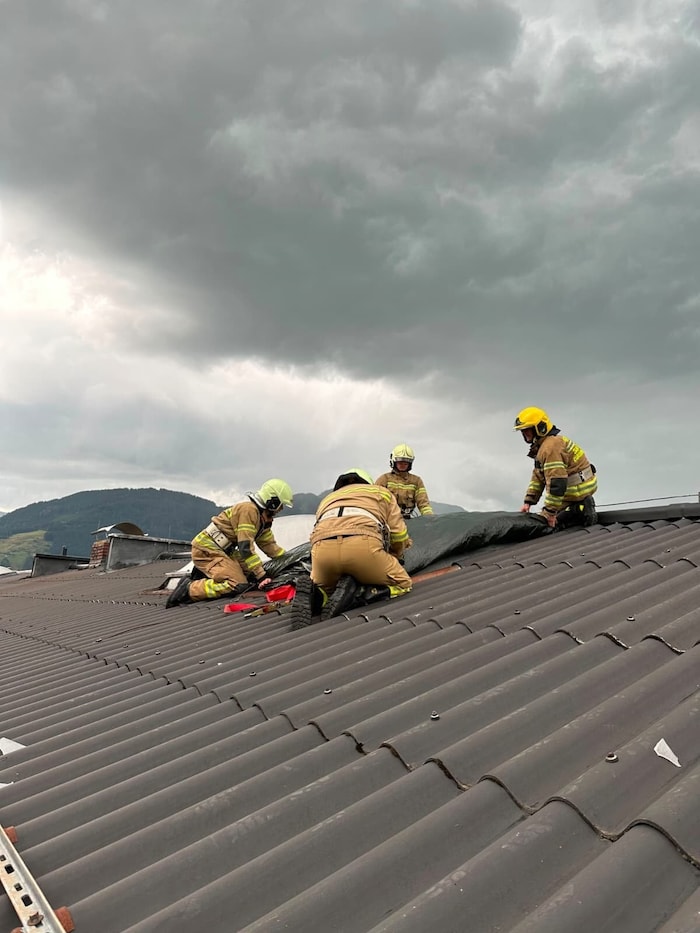 Feuerwehr konnte das Dach provisorisch reparieren