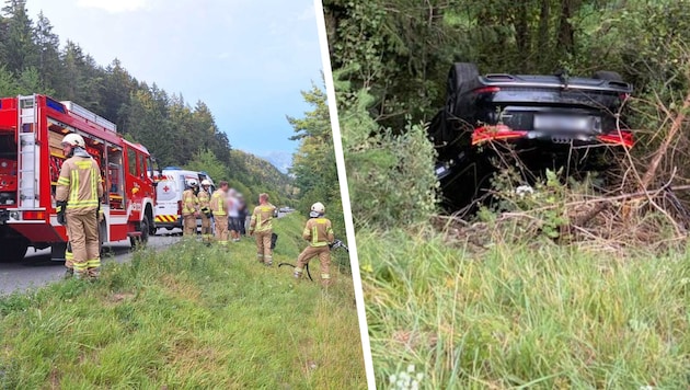 Feuerwehr, Rettung, Notarzt und Polizei rückten zur Unfallstelle an.