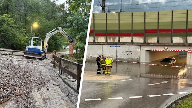 Am Sonntagabend war insbesondere Kundl im Tiroler Unterland von Unwettern betroffen.