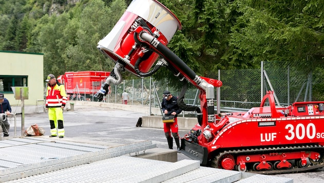 Die LUF-Hochleistungspumpen beim Einsatz in Sölden.