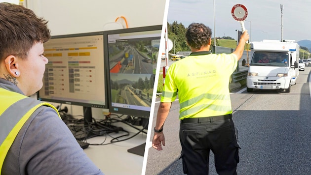Mit mehreren Kameras und der Waage „WIM“ wird der Verkehr genauestens überwacht. Schlagen die ...