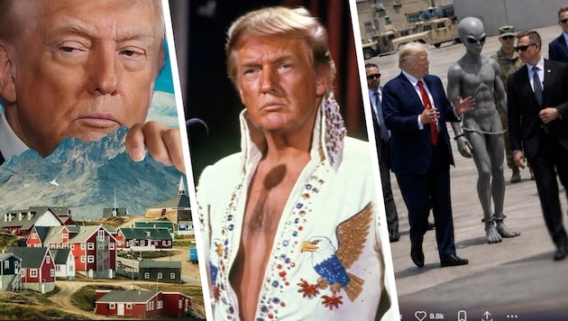 Grönland, Elvis und Aliens: Trumps Truth-Social-Show nimmt mit KI-generierten Bildern einmal ...