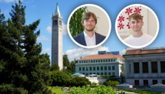Adam Brestovanský (li.) und Julian Pecho schnuppern an der University of Califonria jetzt ...
