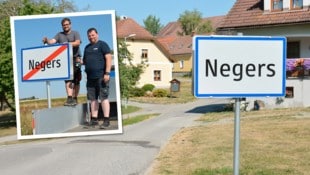 Nicht zum ersten Mal wurde eine Ortstafel von Negers gestohlen. Die Stadtgemeinde reagierte mit ...